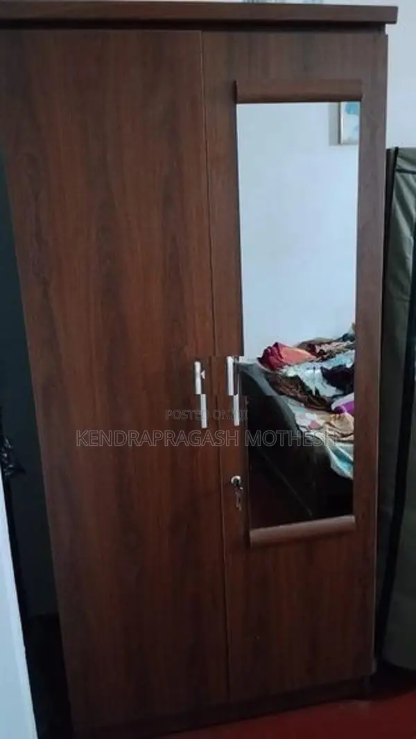 Wooden Wardrobe with Mirror