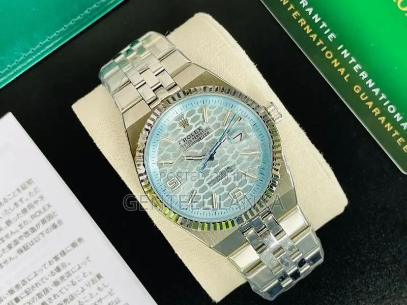 Rolex Land-Dweller “ice Blue Honeycomb” Mens Watch