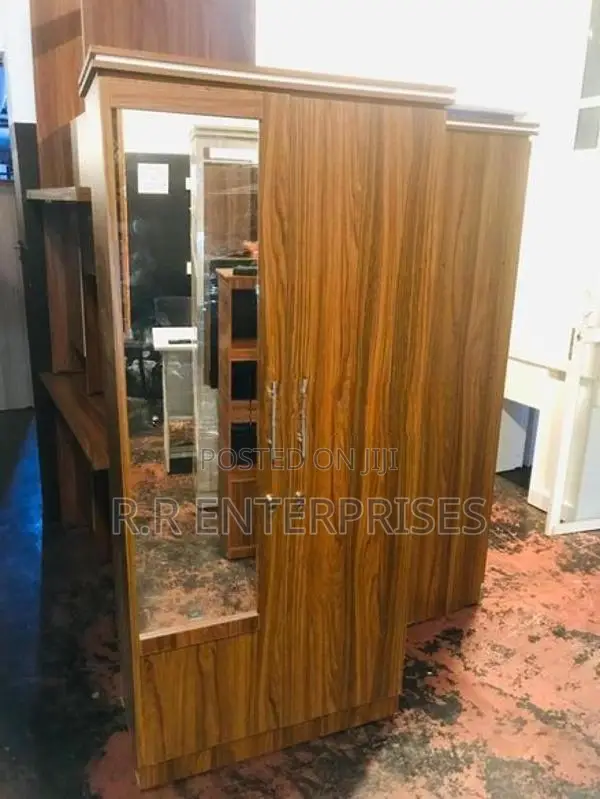 Two Door Melamine Wardrobes with Mirror