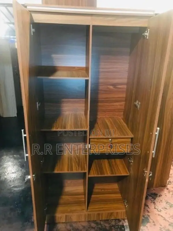 Two Door Melamine Wardrobes with Mirror