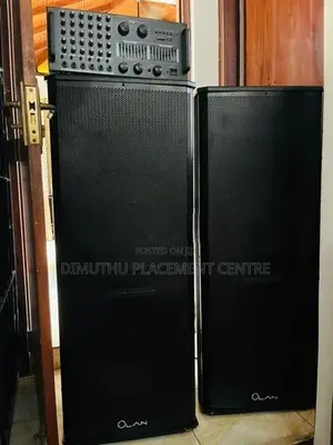 Olan Two Speakers with 6 channel Mixer Amplifier