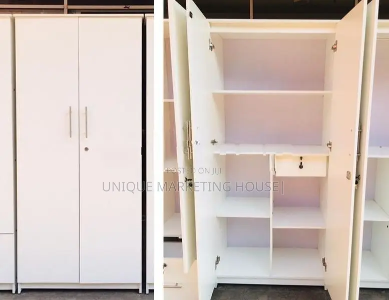 MODERN 2DOOR 6FT WHITE MELAMINE CUPBOARDS