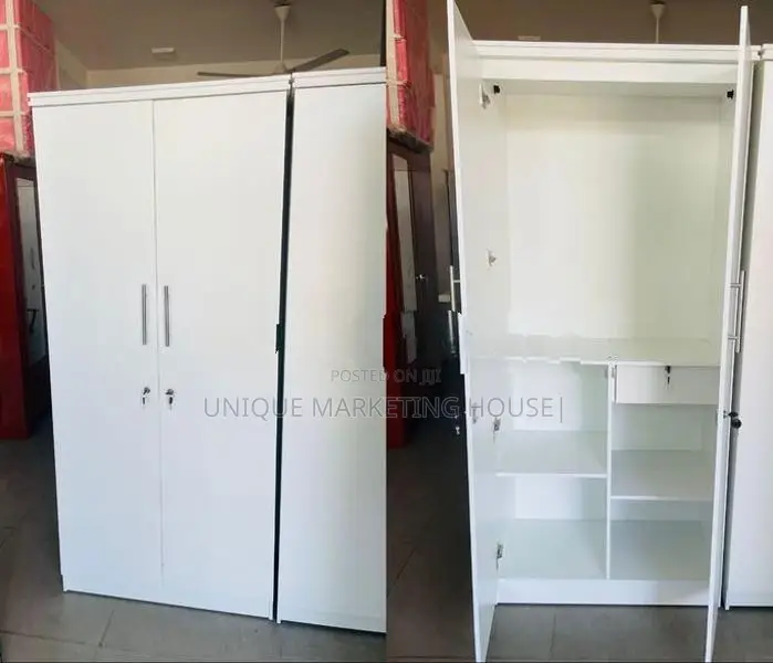 MODERN 2DOOR 6FT WHITE MELAMINE CUPBOARDS