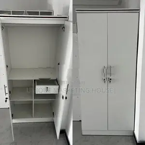 MODERN 2DOOR 6FT WHITE MELAMINE CUPBOARDS