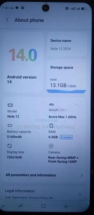 Hotwav Note 12 (Used)