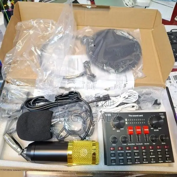 V8s Live Sound Card BM800 Condenser Microphone Mic Full Set