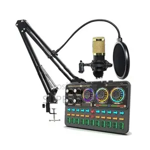 K900 Live Sound Card BM800 Condenser Microphone Full Set