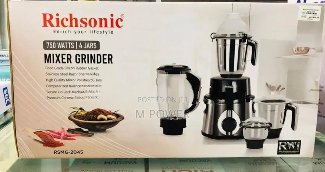 Richsonic Mixer Grinder 750W – (RSMG-2045)