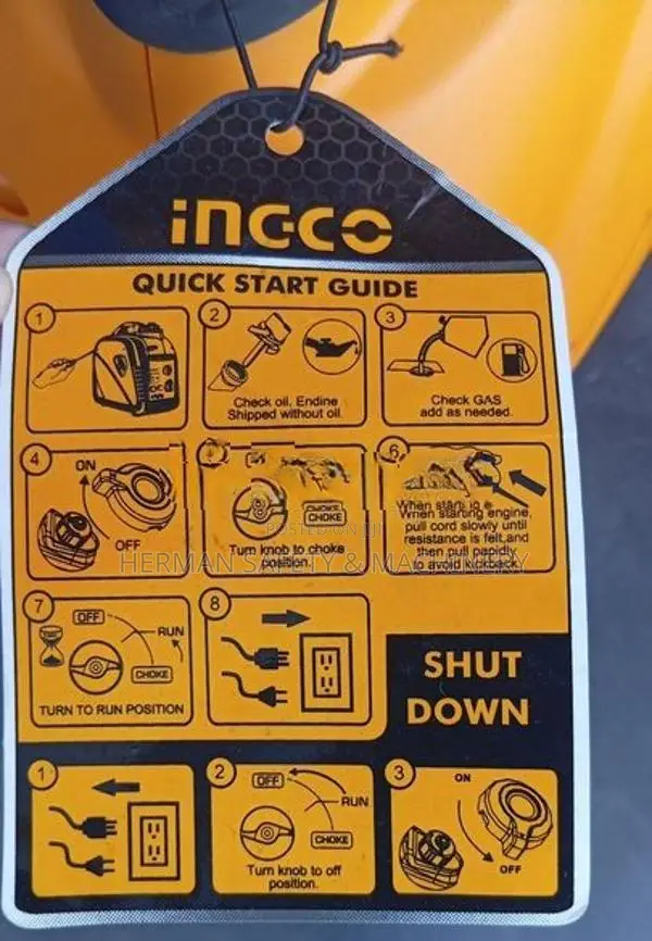 Ingco Inverter Gasoline Generator Herman Ht 0783