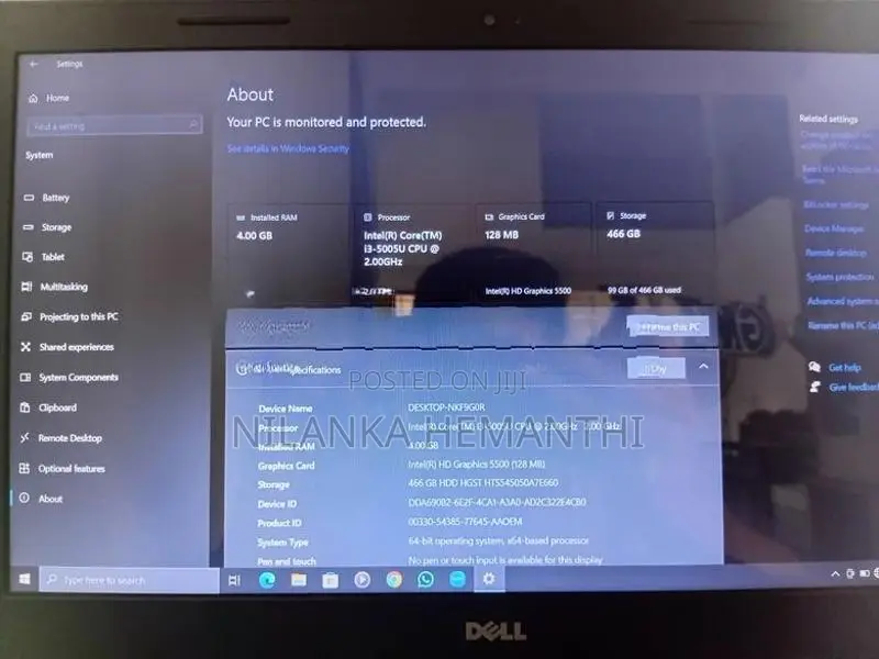 Dell Inspiron 15 3543 I3 5th Gen 4GB Ram Laptop