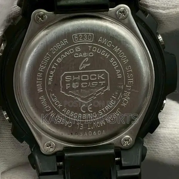 CASIO G-SHOCK Tough Solar Multiband 6 Watch – Model AWG-M100A