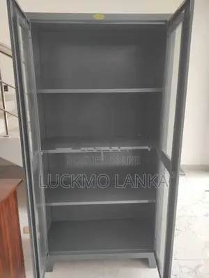 New 6x3 Glass Steel Office Cupboard (Lll7)