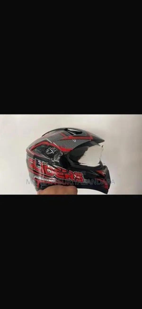 Glider Full Face Helmet (Red Black)