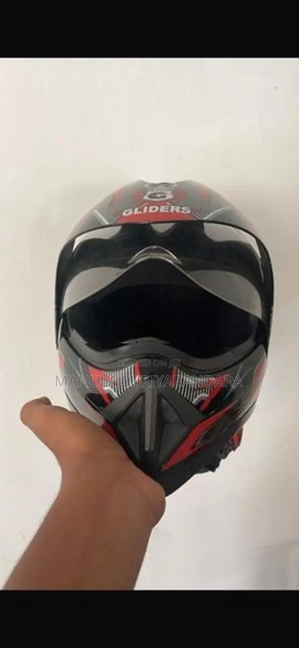 Glider Full Face Helmet (Red Black)