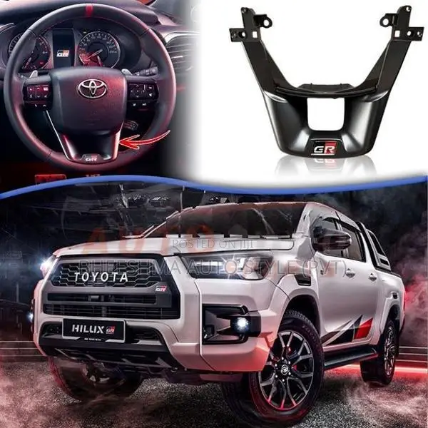 Toyota Hilux Revo Steering Wheel Trim Black