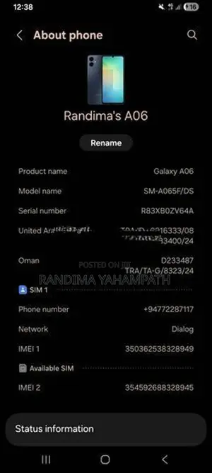 Samsung Galaxy A06 (Used)