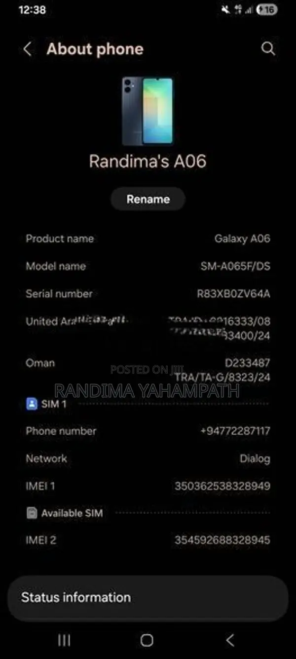 Samsung Galaxy A06 (Used)