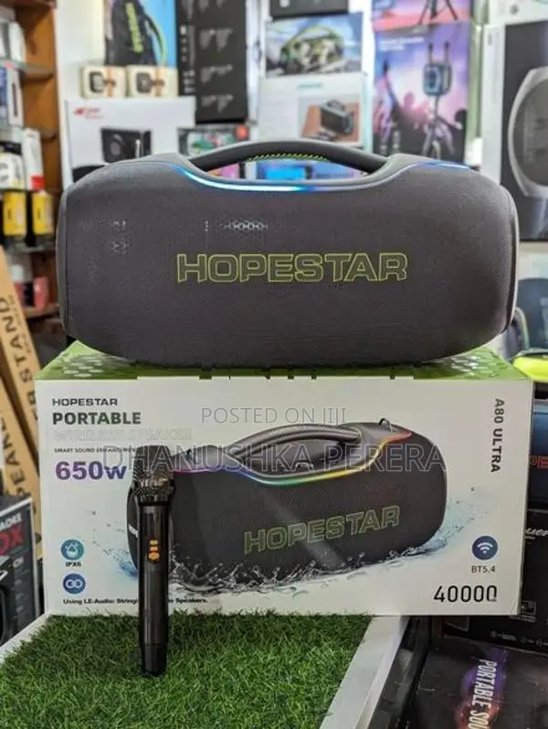 Hopestar A80 Ultra Outdoor Speakers with Wireless Mic
