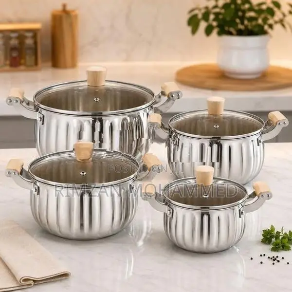 Steel Pot with Glass Lid