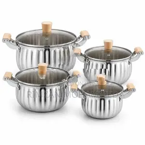 Steel Pot with Glass Lid