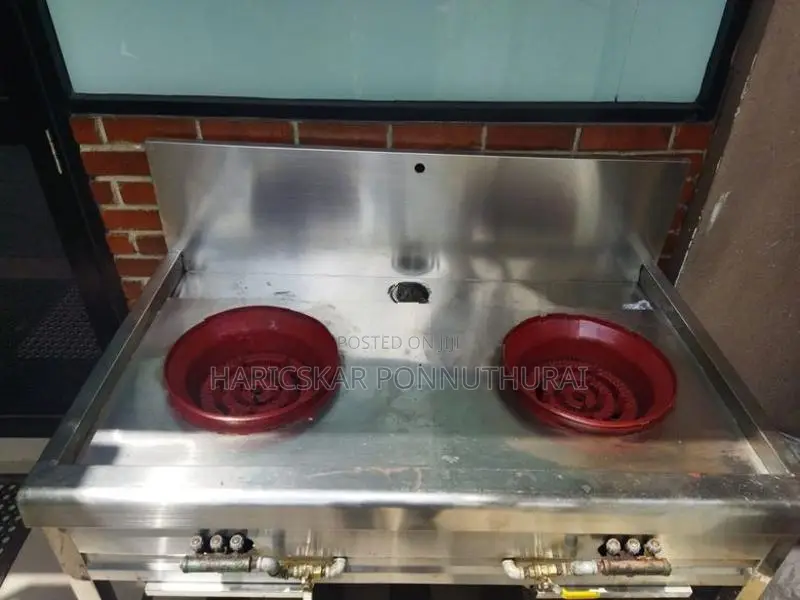 Commercial Stainless Steel Double Burner Gas Cooker