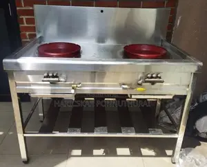 Commercial Stainless Steel Double Burner Gas Cooker