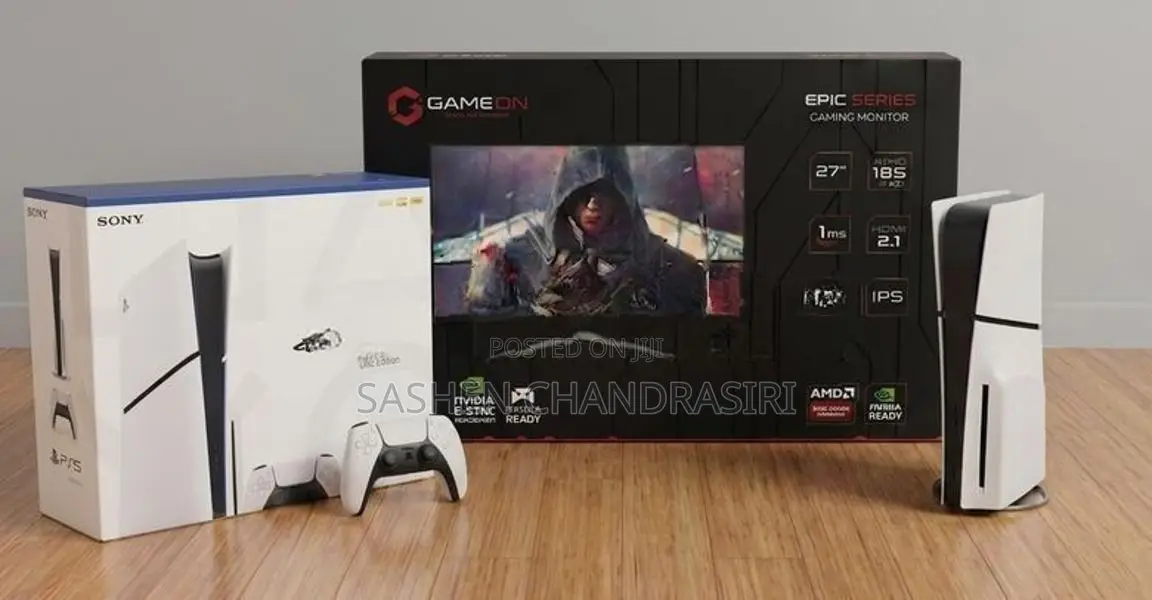 PS5 Slim Console 5 Games 27"with Gaming Monitor