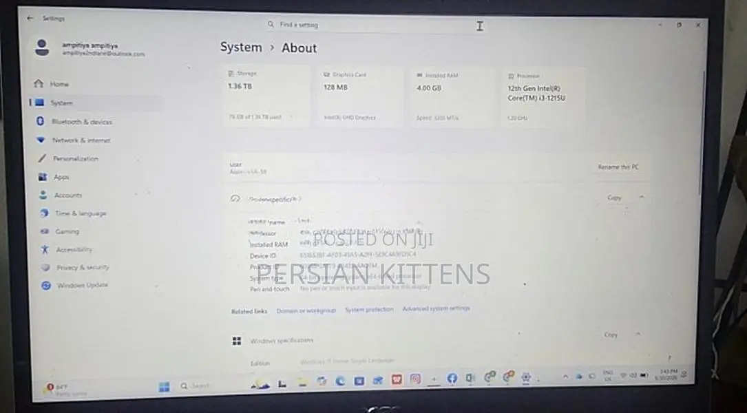 Acer Aspire 3 A315-59 Laptop i3 12th Gen 512GB SSD
