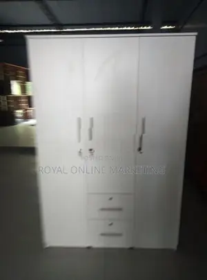 3 Door White Cupboard (K-19)