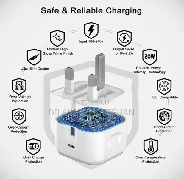 35W dual USB-C power adapter with to Cable