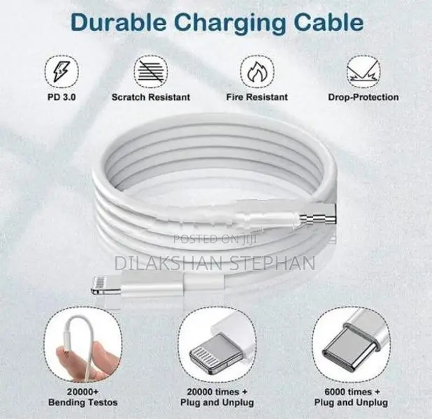 35W dual USB-C power adapter with to Cable