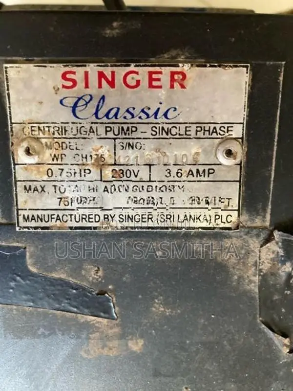 Singer Water Pump 75FT