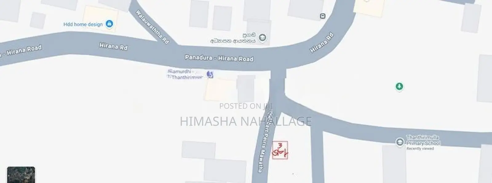 Land for Sale – Thanthirimulla, Panadura