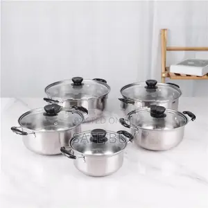 10 Pcs Stainless Steel Cookware Set