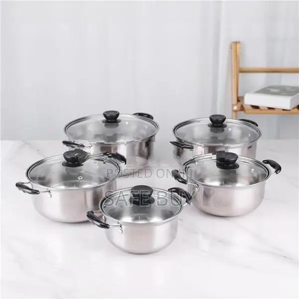 10 Pcs Stainless Steel Cookware Set