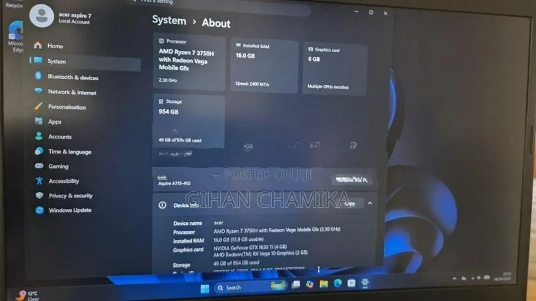 Acer Aspire 7 Laptop