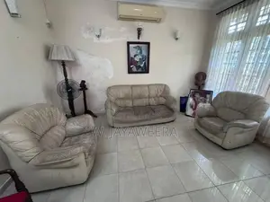 Used Genuine Leather Three Piece Sofaset