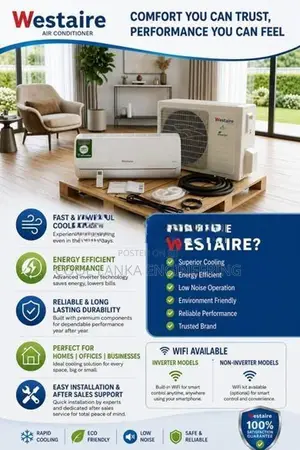 12000BTU Westaire Inverter Brand New AC with R32 Gas