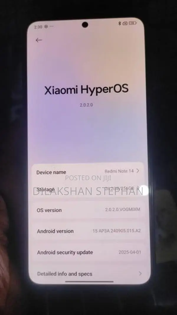 Xiaomi Redmi Note 14 8GB/256GB (Used)
