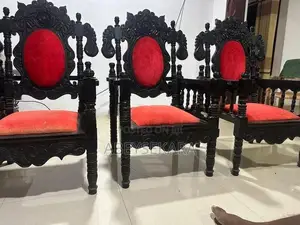 Premium Antique Ebony Living Room Sofa Set