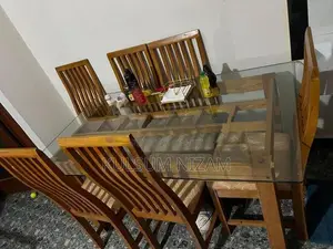 Glass Dining Table Mango Tree Wood