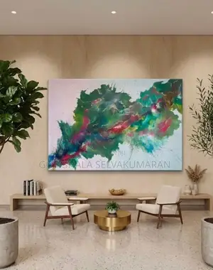 Large Abstract Acrylic Painting Canvas