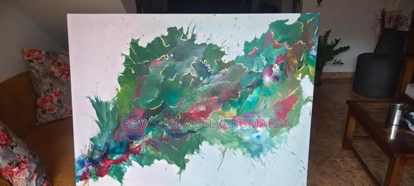 Large Abstract Acrylic Painting Canvas