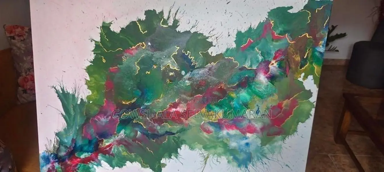 Large Abstract Acrylic Painting Canvas