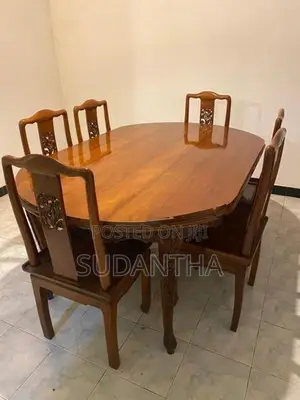 Burma Teak Wooden Furniture Dining Table set