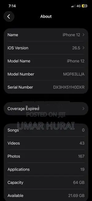 Apple iPhone 12 (Used)
