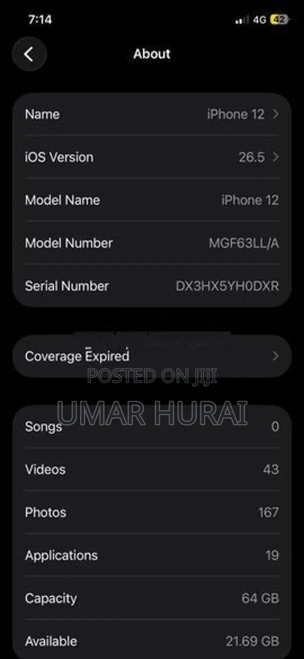 Apple iPhone 12 (Used)