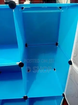 Diy 6 Doors Cubes Storage Cupboard White Door- Black &