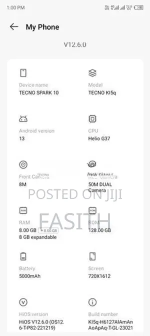 Tecno Spark 10 (Used)
