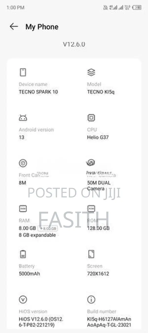 Tecno Spark 10 (Used)